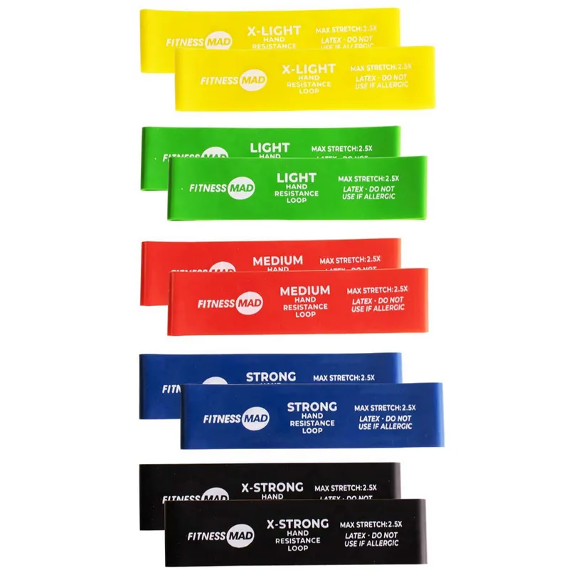 Fitness Mad Hand Resistance Loops Set Of 10